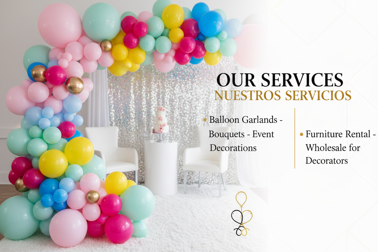 Banner de servicios Balloons Store and Rentals