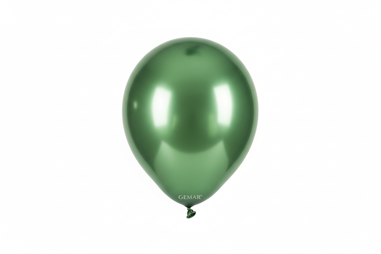 Globo de látex shiny green brillante Gemar