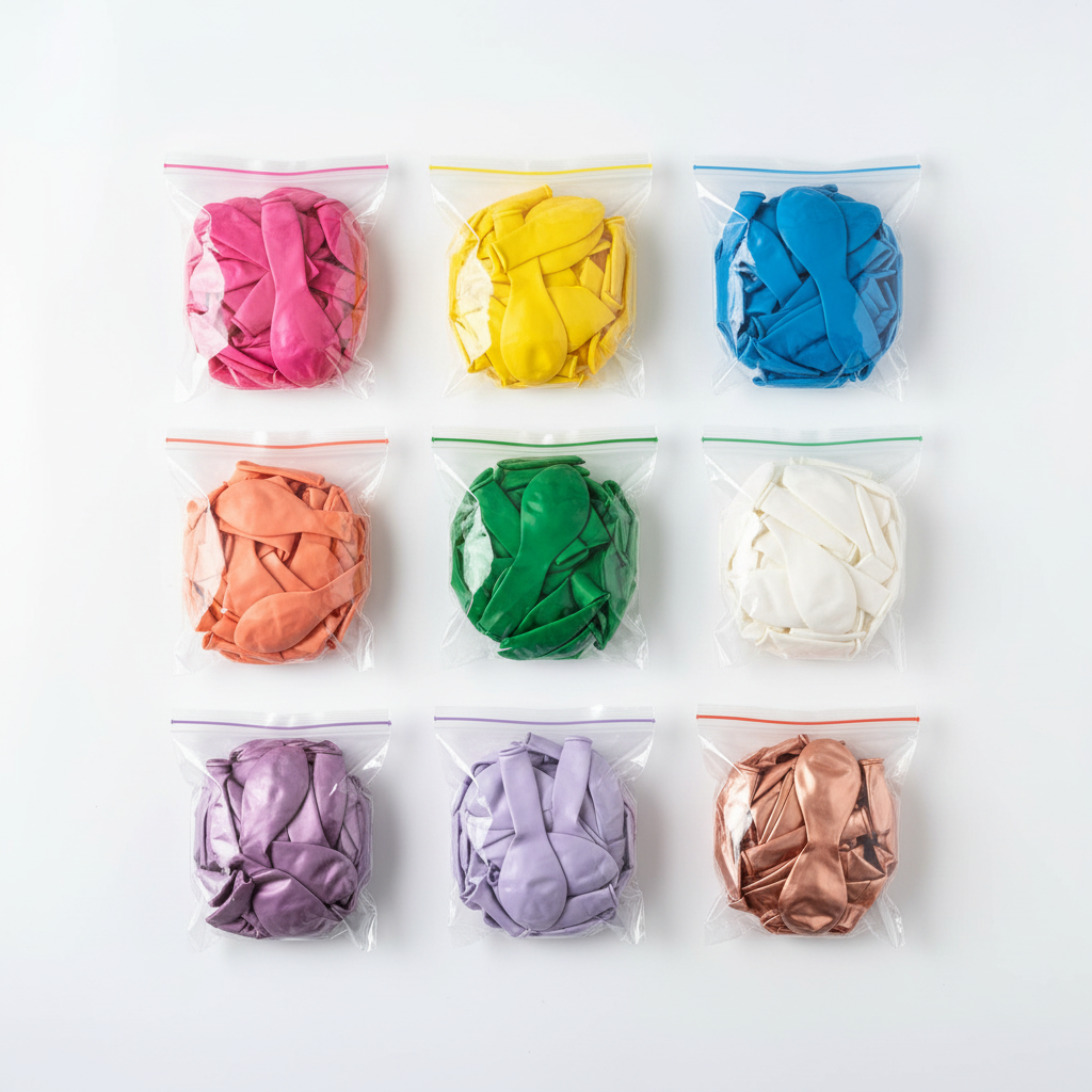 Mini Pack Globos Látex 17" colores variados / Latex Balloon Mini Pack 17" assorted colors