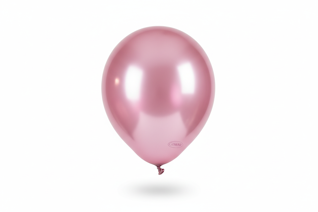 Globo de látex shiny pink brillante Gemar