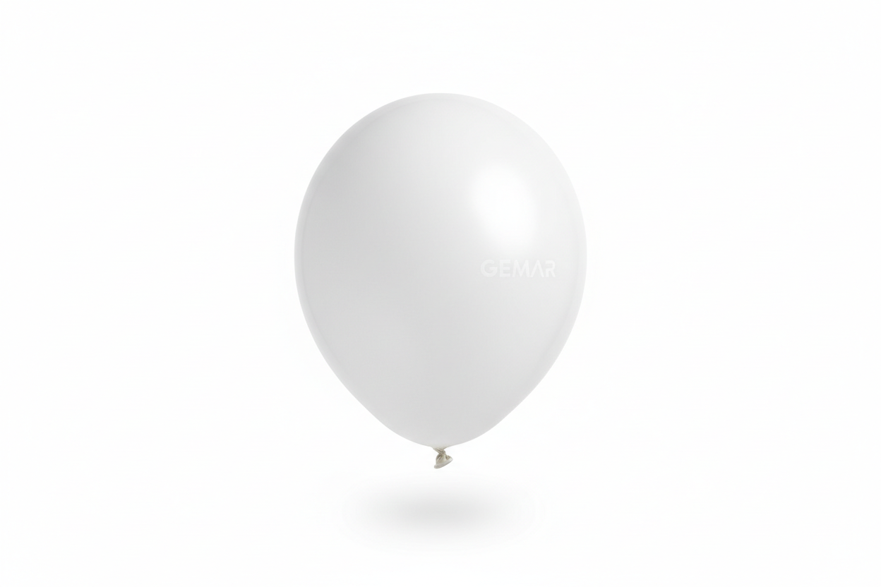 Globo de látex blanco mate Gemar